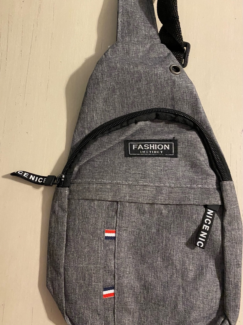 Men's Gray Crossbody Sling Bag